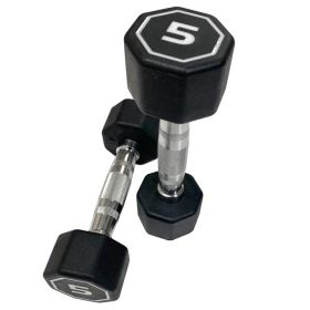 Premium Octagonal Dumbbell, Large Numbers, Hard Chrome Plated Handle Dumbbells To Assist With Push-Ups, 5 Lbs Set Of 2 Support For Self-pickup Face Sh
