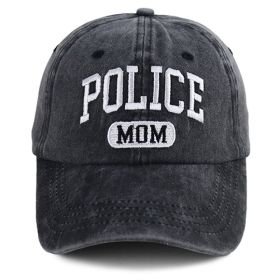Proud Police Mama Baseball Cap Gifts, Adjustable Embroidered Wash Cotton Baseball Cap