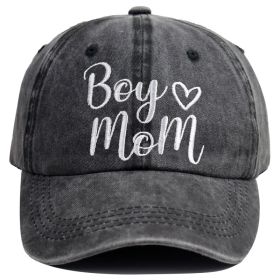 Boy Mom Hat For Women, Mother S Day Birthday Mama Gifts, Adjustable Embroidered Wash Cotton Baseball Cap