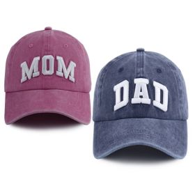 Set Of 2 Pcs Mom And Dad Hats, New Parents Gifts For Couples, Mama Papa Baseball Caps, Fathers Mothers Day Christmas Birthday Gift For Women, Men, Dad