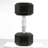 20 lbs Hex Dumbbells with Rubber Coated, Hand Weights for Exercises and Fitness
