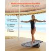 Balance Board, 2-in-1 Wobble Board Trainer for Adults, Premium Wooden Balance Training Equipment, with Roller, Magnetic Stoppers, Storage Rack