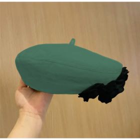 A Fashionable And Fluffy Painter's Hat That Makes Your Face Look Good (Option: Green-One size)