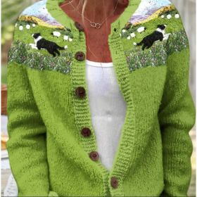 3D Digital Printing Cardigan Knitted Coat (Option: Style3-4XL)