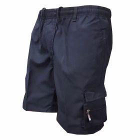 Men's Casual Work Pants Loose Summer (Option: Navy Blue-XL)