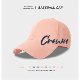 Men's European And American Casual Baseball Caps (Option: Pink-adjustable)