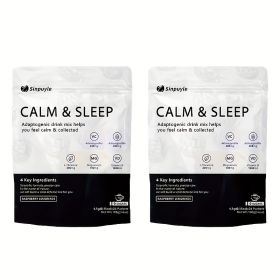 Calm & Sleep Adaptogenic Drink Mix - Raspberry Lemonade, 0 Sugars - L-Theanine, Ashwagandha & Magnesium For Relaxation & Rest, 24 Packets (Option: 2)