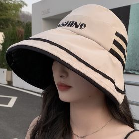 Bucket Hat Women's Cute Outdoor Sports Hat Summer Fashion (Option: Beige)