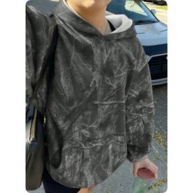 Hoodie Hot Sale Long Sleeve Jungle Maple Leaf Branches (Option: Grey-XL)