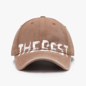 Letter Graffiti Baseball Cap Curved Brim Soft Top Cotton Blend Adjustable Snapback Hat (Option: 24A161 Orange-Adjustable)