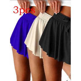 Minimal Versatile High Waist Pleating Lace-up Casual Shorts (Option: Set2-S)