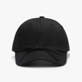 Spring And Autumn Bowknot Quick-drying Soft Top Women's Baseball Cap (Option: Black-Adjustable)