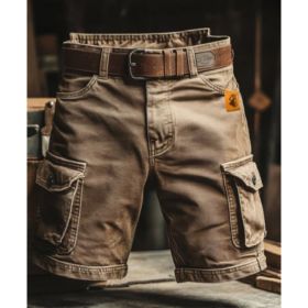 European And American Digital Printing Stylish Shorts Without Belt (Option: M-SJW151214ZLLGray)