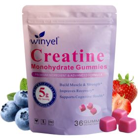 Creatine Monohydrate Gummies, 5 Grams Per Serving, Sugar-free Creatine Gummies, Suitable For Workouts, Strength, Cognitive Health, And Muscle Support, (Option: 1 PCS)