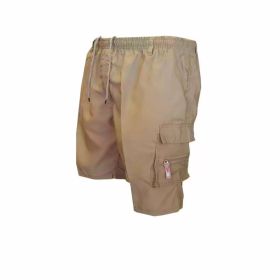 Men's Casual Work Pants Loose Summer (Option: Khaki-2XL)