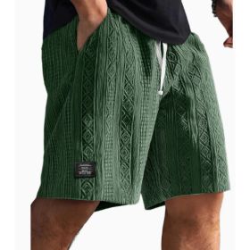 Mens Stylish Casual And Comfortable Shorts (Option: GREEN A-L)