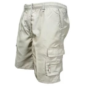 Men's Casual Work Pants Loose Summer (Option: Off white-L)