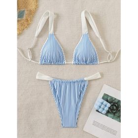 Women's Two-piece Casual Swimsuit P288-10 (Option: Blue-XL)