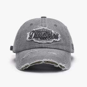 Spring Soft Top Letter Three-dimensional Embroidery Men's Baseball Cap (Option: Smoky Gray-Adjustable)