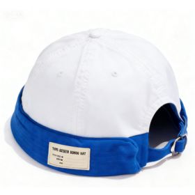 Unbrimmed Wide-brimmed Fedora For A Stylish Guy (Option: White blue)