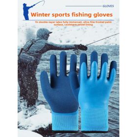 2pcs Winter Warm Gloves Skiing Cold Storage Waterproof Fishing Plush Wear Resistant Winter Thick Anti Freezing Gloves Ski (Option: 1pcs)