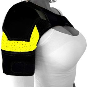 Breathable And Ice Pack Sports Shoulder Pads Shoulder Brace With Pressure Pad Suitable For Both Men And Women Adjustable Shoulder Brace For Left And R (Option: Yellow)