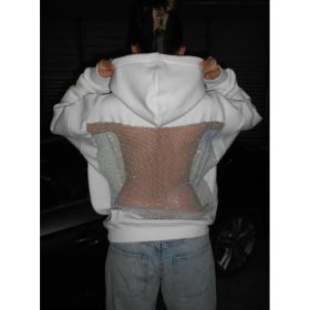 Women's Hooded Sportswear Casual Long Sleeved Shirt (Option: White-M)