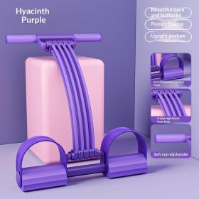 Womens Adjustable Shoulder- And Back-Open Foot-Operated Resistance Trainer (Option: Purple-Foot Pedal-1PCS)