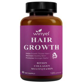 Hair Growth Vitamins Containing 1,000 Mcg Ofbiotin, Collagen, Saw Palmetto, And Other Naturalingredients To Promote Stronger, Healthier Hair,skin, And (Option: 1 PCS)