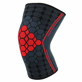 Double Strap Compression Knee Pads For Basketball Cycling (Option: Red without straps-L)
