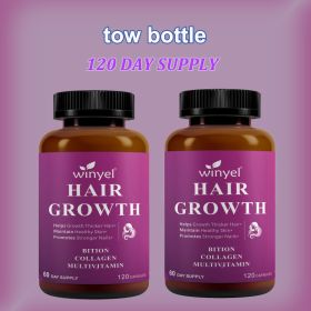 Hair Growth Vitamins Containing 1,000 Mcg Ofbiotin, Collagen, Saw Palmetto, And Other Naturalingredients To Promote Stronger, Healthier Hair,skin, And (Option: 2 PCS)