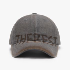 Letter Graffiti Baseball Cap Curved Brim Soft Top Cotton Blend Adjustable Snapback Hat (Option: 24A161 Smoky Gray-Adjustable)