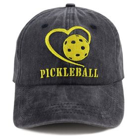 2pcs Pickleball Baseball Cap, I Love Pickleball Heart Embroidered Hat For Women Men, Lightweight Adjustable Sports Hat (Option: 2pcs)