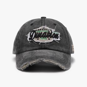 Spring Soft Top Letter Three-dimensional Embroidery Men's Baseball Cap (Option: Black-Adjustable)