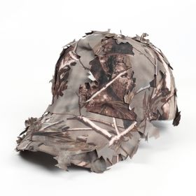Baseball American Field Training Leaves Bionic Camouflage Peaked Cap (Option: Brown-Adjustable)