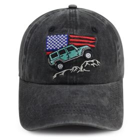 2pcs Vintage Washed Baseball Cap With Off-Road Embroidery, Outdoor Adventure Trucker Hat For Women Men (Option: 2pcs)