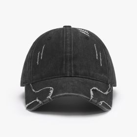 Men's Baseball Street Face-looking Small Peaked Cap (Option: 24A141 Black-Adjustable)