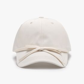 Spring And Autumn Bowknot Quick-drying Soft Top Women's Baseball Cap (Option: Beige-adjustable)