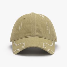 Men's Baseball Street Face-looking Small Peaked Cap (Option: 24 A141 Khaki-Adjustable)