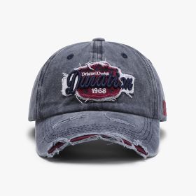 Spring Soft Top Letter Three-dimensional Embroidery Men's Baseball Cap (Option: Navy Blue-Adjustable)