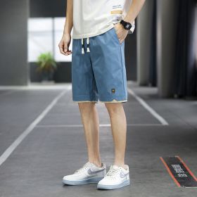 All-match Casual Beach Straight Loose Shorts (Option: M-8905 Blue)