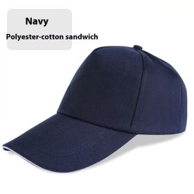 Travel Sun Hat Student's Hat Sun Hat (Option: Polyester Cotton Navy Blue)