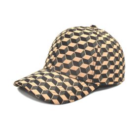 Women's Spring And Autumn Korean Style Japanese Style Trendy Chessboard Plaid Baseball Cap (Option: Khaki-M)
