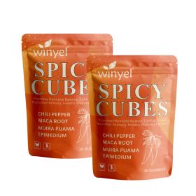 Spicy Cubes, Intimacy Gummies With Chili Pepper, Muira Puama, Maca Root, Epimedium, Helps Promote Hormone Balance, Calmness And Intimacy Wellness, Pea (Option: 2 PCS)