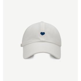 Preppy Style Love Embroidery Ponytail Half Topless Hat (Option: White-M)