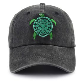2pcs Sea Turtle Hat For Women Men, Funny Adjustable Embroidered Wild Animals Baseball Cap (Option: 1pcs)