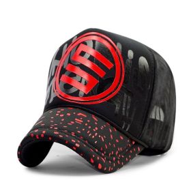 Trendy Brand Solid Color Tall Truck Hat Truck Hat For Men And Women Couples Caps (Option: Snowflake Black-One size)