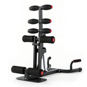 Deep Squat Machine For Home Gym, All-in-One Equipment, Adjustable For Glutes & Legs, Easy Assembly, 32.9x22.4x36.6 In, 300 Lbs, Red & Blue (Option: Red)