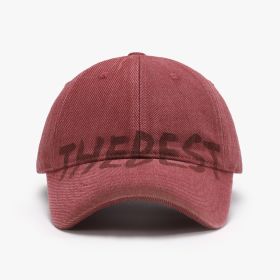 Letter Graffiti Baseball Cap Curved Brim Soft Top Cotton Blend Adjustable Snapback Hat (Option: 24A161 Red-Adjustable)