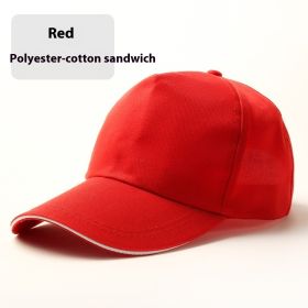 Travel Sun Hat Student's Hat Sun Hat (Option: Polyester Cotton Red)